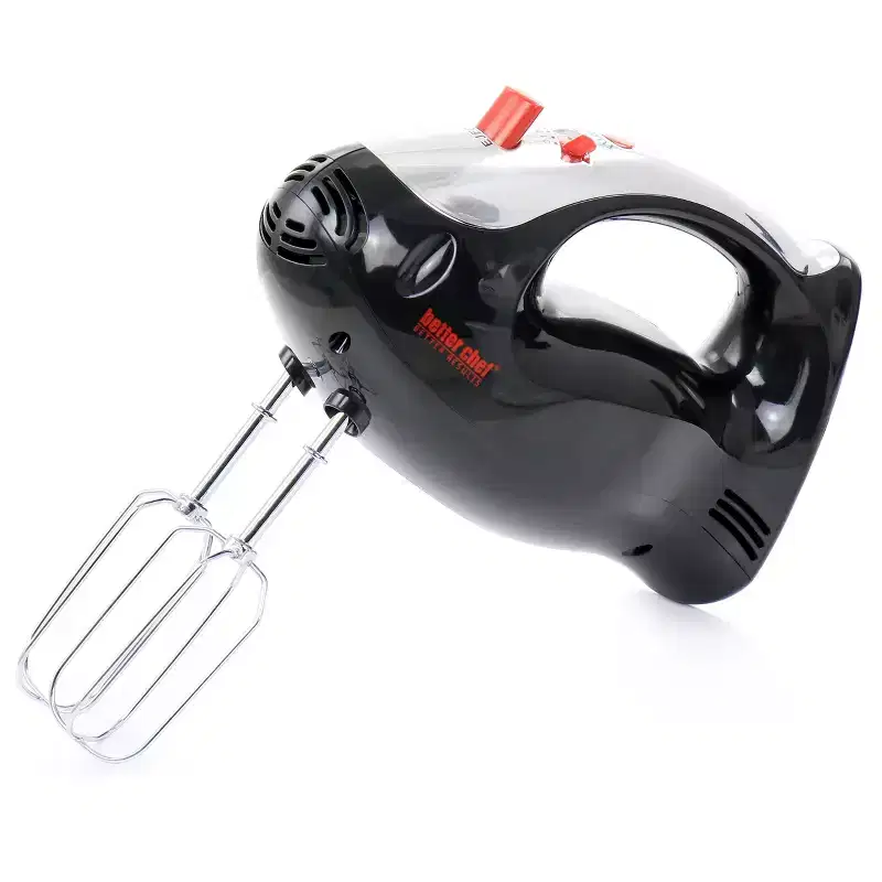 Better Chef 200 Watt Stand/Hand Mixer in Black with Mixing Bowl