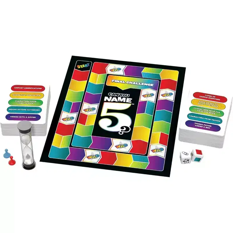 Goliath Name 5 Board Game | Name 5 Things Before Time Runs Out | Party Game, Family Game Night- for 2 or More Players or Teams, Ages 12+