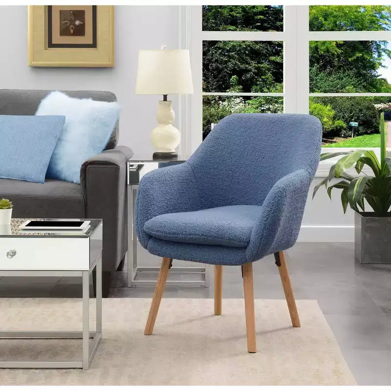 Breighton Home Take a Seat Charlotte Wingback Faux Shearling Accent Armchair