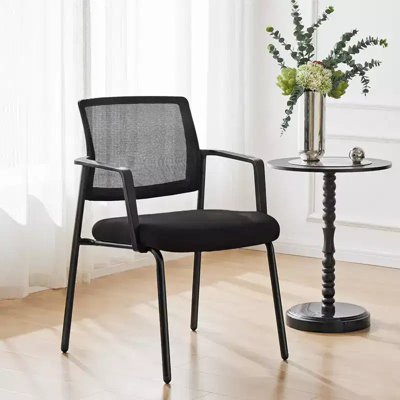 TUYOHW Mesh Criss Cross Chair no Wheels Set of 1,Office Chair with Lumbar Support and Metal Legs,Gaming Chair for Office