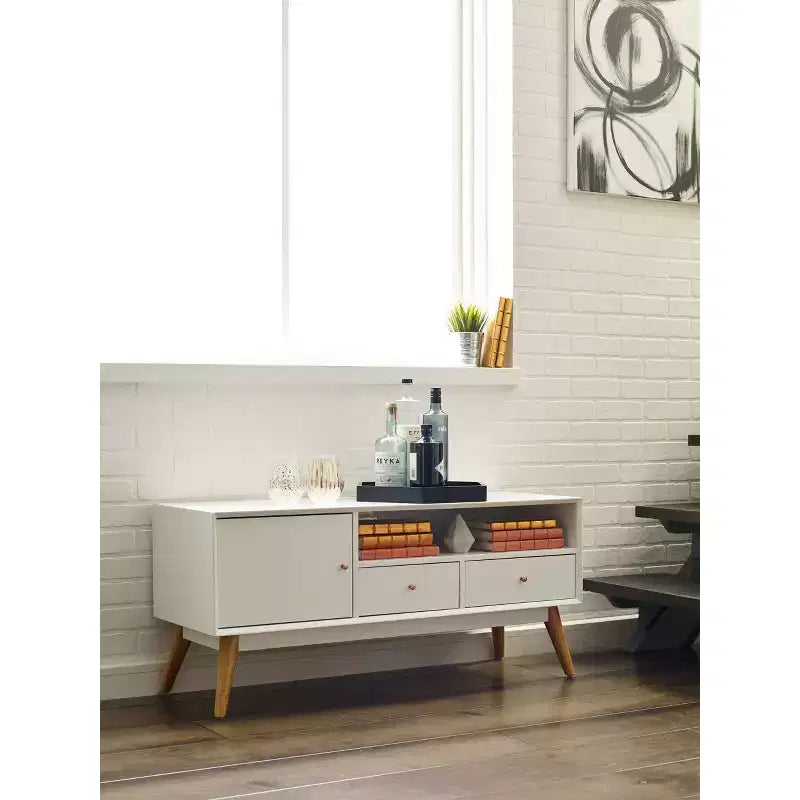 Lilou TV Stand for TVs up to 53 French White - Adore Decor