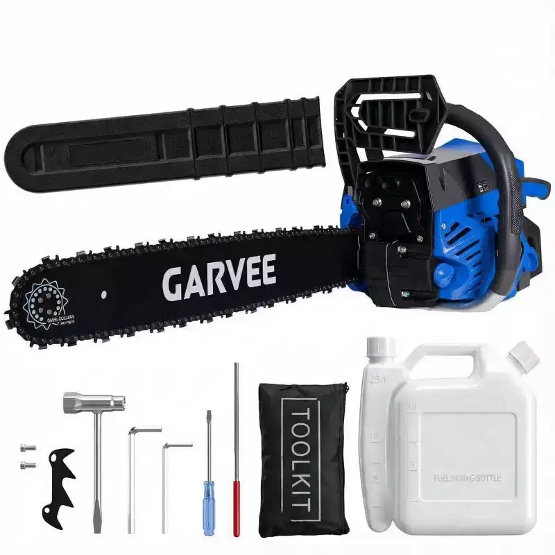 Gas Powered Chainsaw 52cc 2-Stroke, Features Automatic Chain Lubrication & Quick Start Ergonomic Handle for Heavy-Duty Tree Trimming and Land Clearing