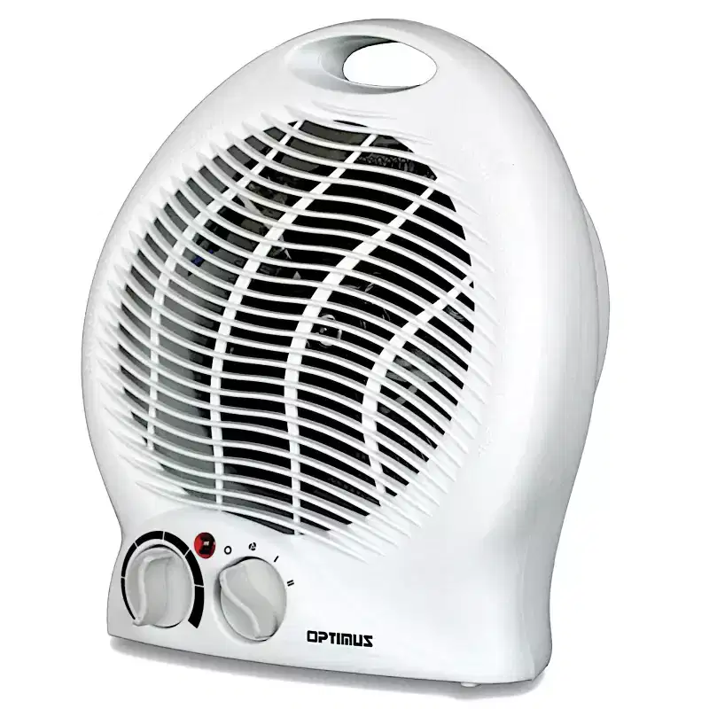 Optimus 1,500-Watt-Max Portable Fan Heater with Thermostat, H-1322 in White