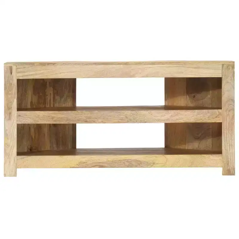 TV Cabinet Varied wood tones Solid mango wood 35.4x17.7x17.7 in
