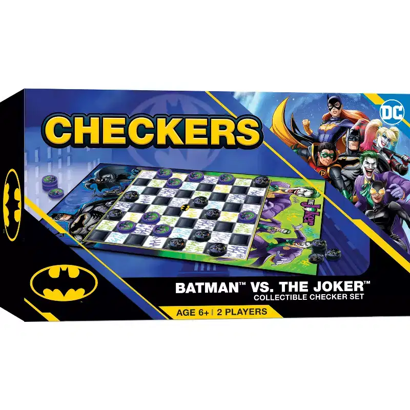 MasterPieces Officially licensed Batman Checkers Board Game for Families and Kids ages 6 and Up