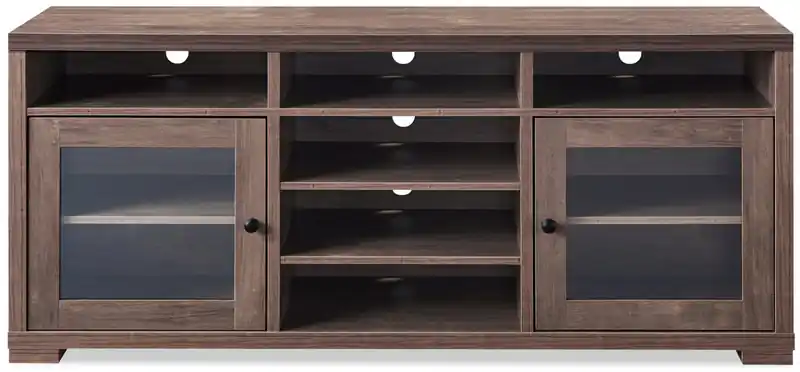 62 TV Stand with Storage and Cable Management for TVs up to 70- Hazelnut