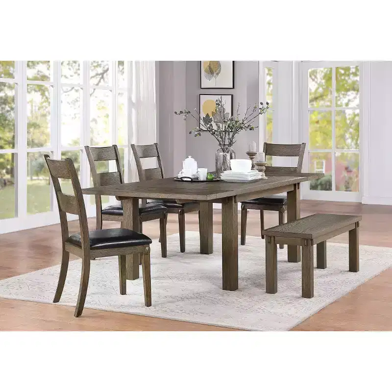96" Nabirye Dining Table Dark Oak - Acme Furniture