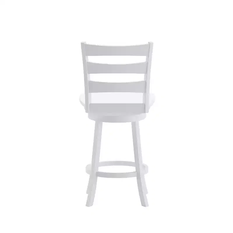 Emma and Oliver Classic Ladderback Counter Height Dining Stool with Wood Seat