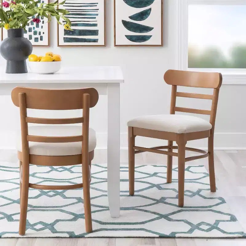 Linon Set of 2 Tuttle Chairs Brown Gray