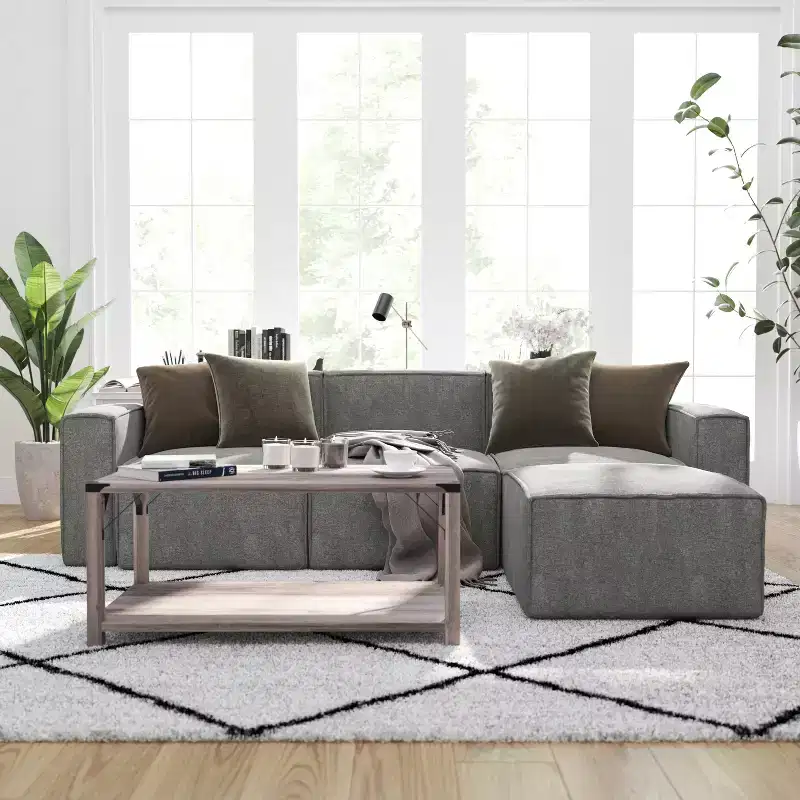 Merrick Lane Modular Right Side Chair with Arm Rest