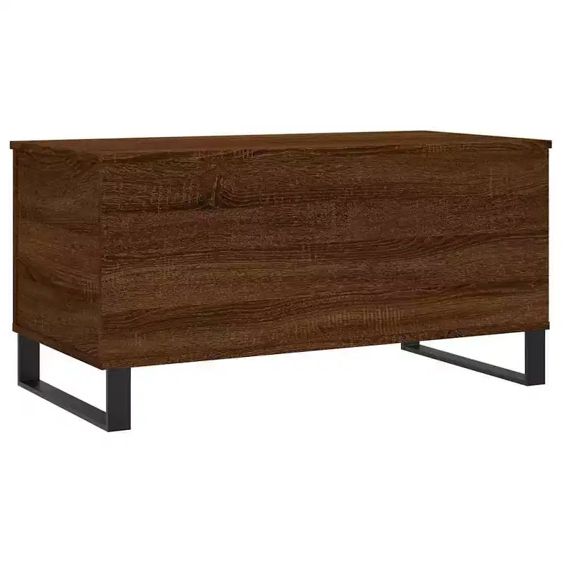 vidaXL Coffee Table White Engineered Wood, Metal Medium Coffee Table