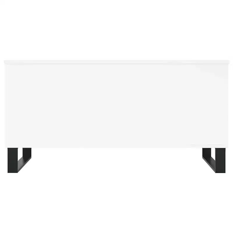 vidaXL Coffee Table White Engineered Wood, Metal Medium Coffee Table