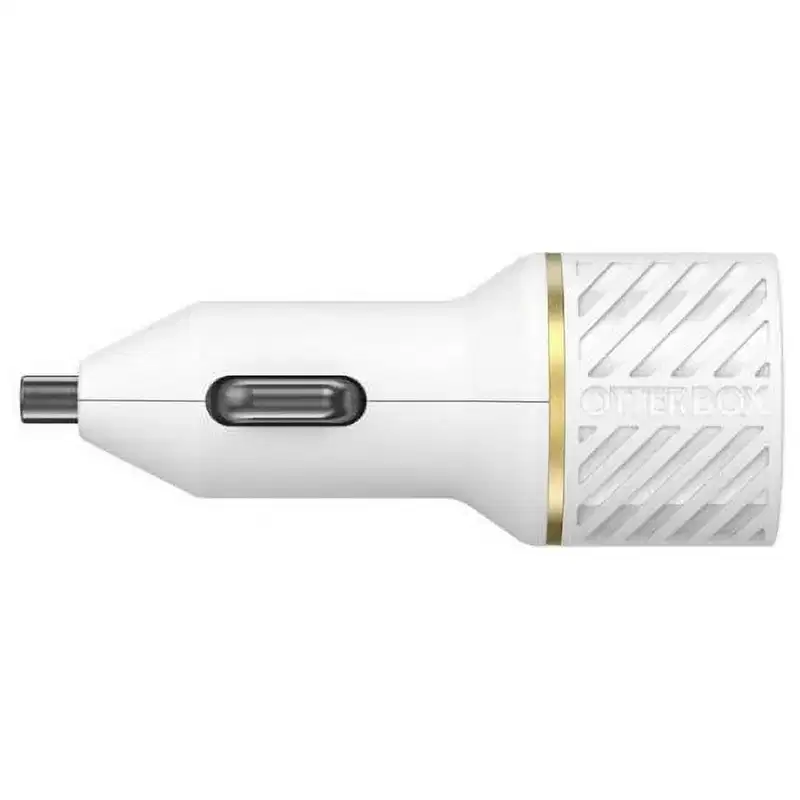 OtterBox USB-A 12W to USB-C 18W Two-pack Car charger - Cloud Dust (White) (78-80561) - Certified Refurbished
