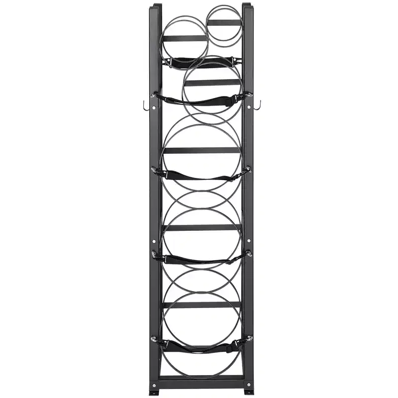 Silver Carbon Steel 5-Shelf Cylinder Tank Rack, for 6 Tanks
