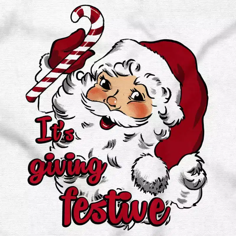 Christmas Santa Its Giving Festive Sweatshirt for Men or Women Brisco Brands