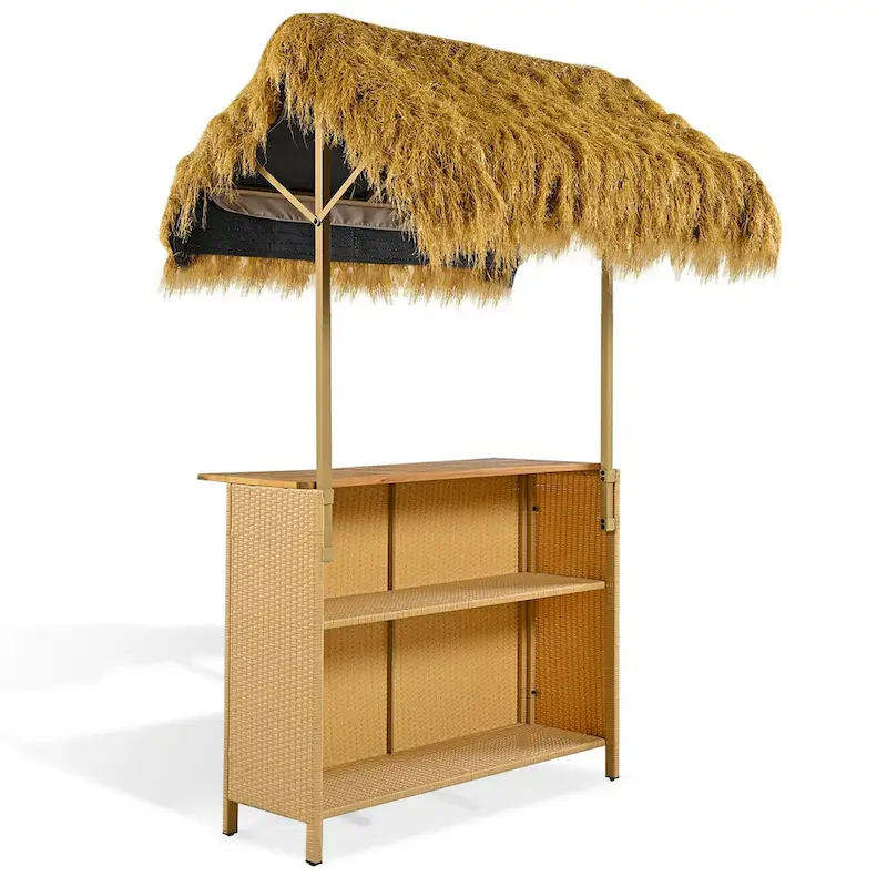 Hawaiian-style Bar Height Patio Set